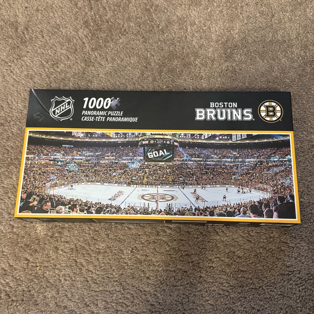 Boston Bruins‎ TD Bank Garden Panoramic Puzzle NHL 2023 39"x13" 1000 pcs Sealed